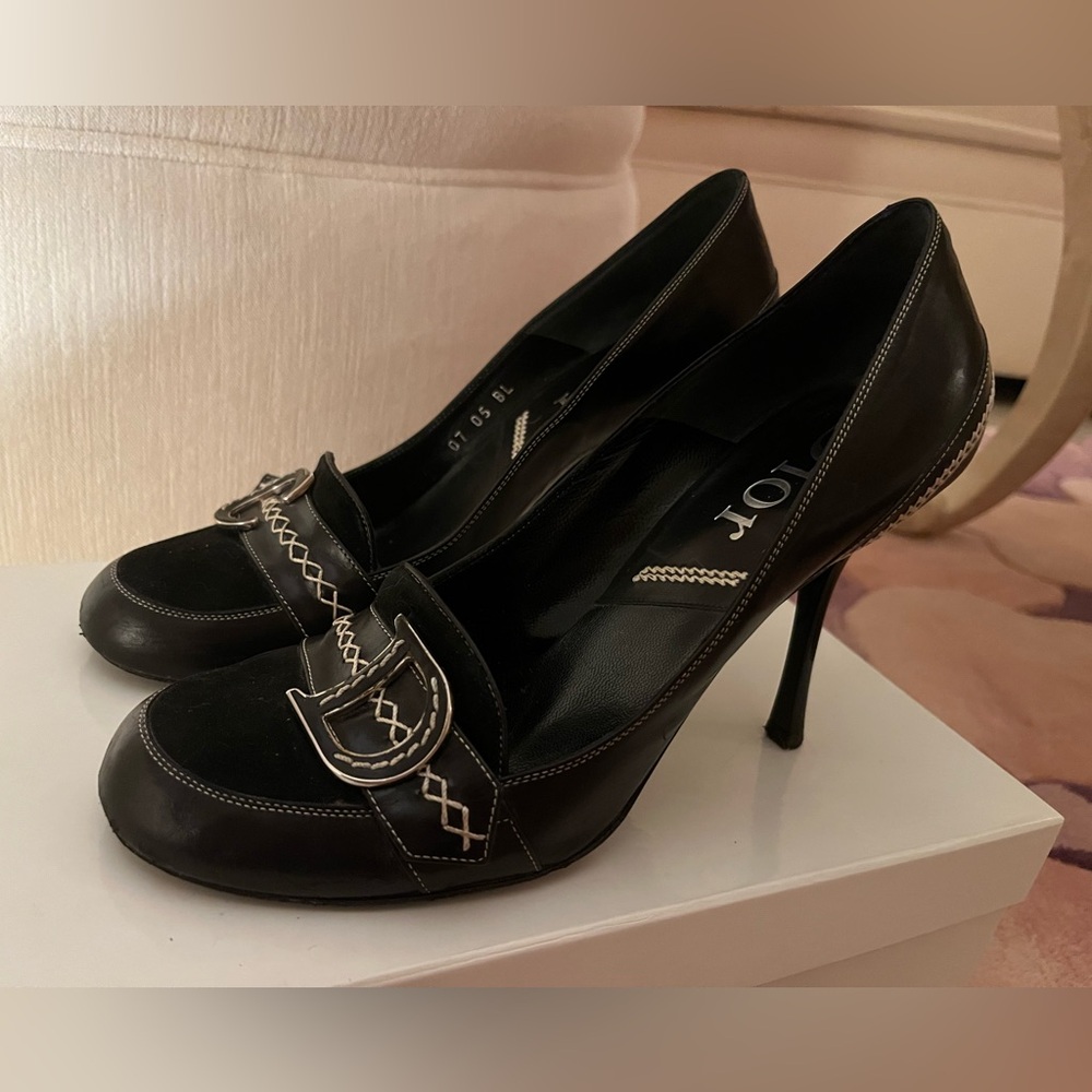 Dior Large CD Schoolgirl Loafer Pumps 🖤 Size 8 1/2 - Picture 12 of 12
